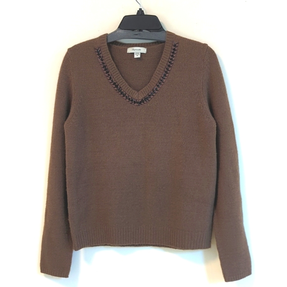 Faconnable Sequined V Neck Sweater - Picture 5 of 13